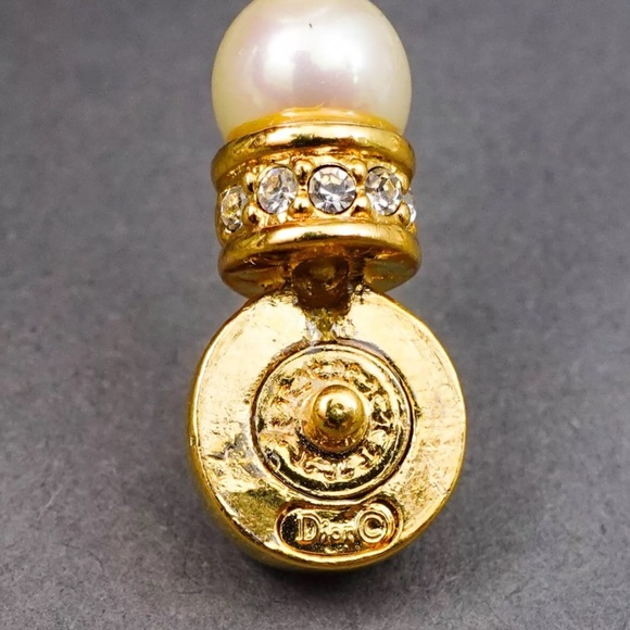 Vintage 80-90s Christian DIOR Glass Pearl Reversible Runway Necklace - Picture 11 of 14